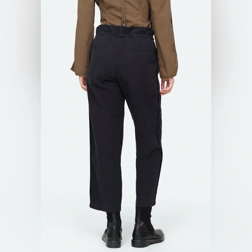 Sea NY Scout Twill Tie Waist Utility Pants Black Size 4 - Picture 6 of 14